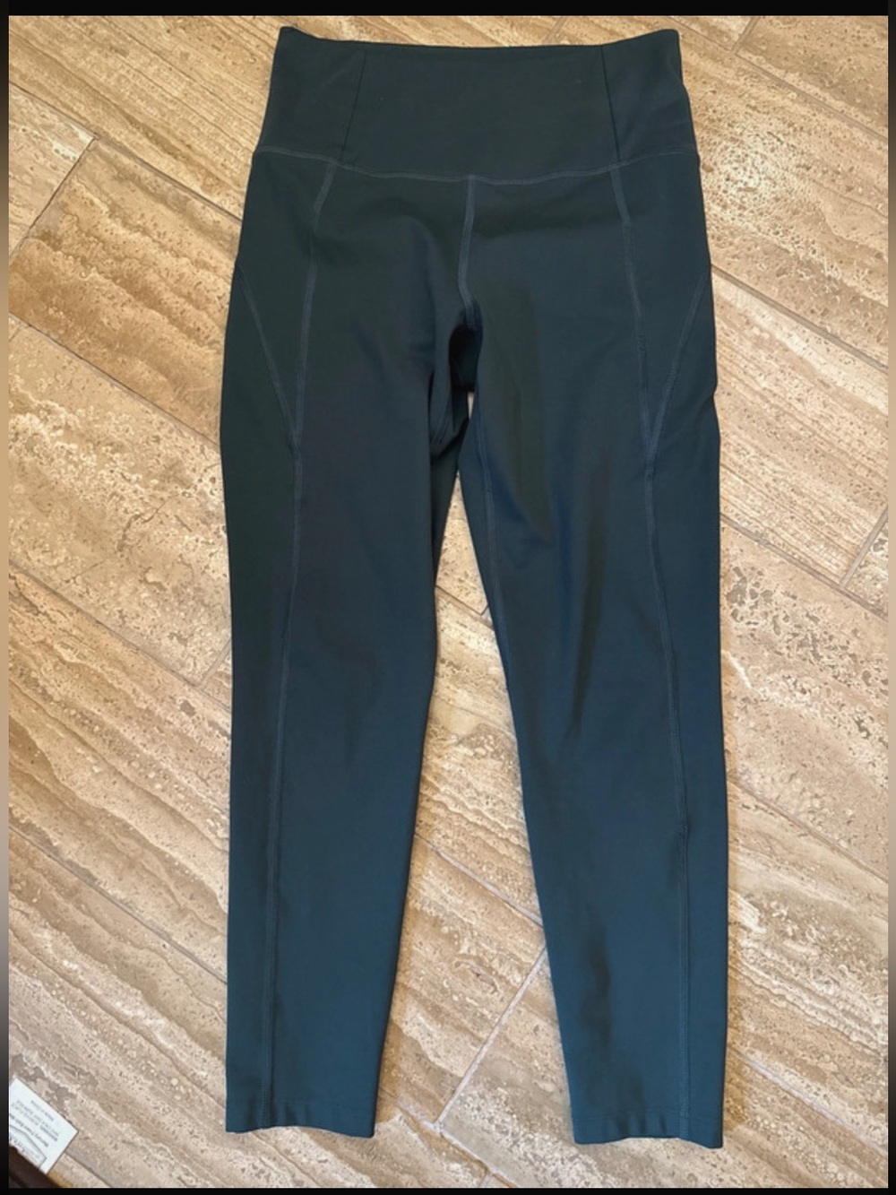 Girlfriend Collective Dark Green High-Rise Performance Leggings Small